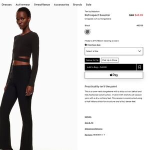 Aritzia Ten by Babaton Retrospect Sweater in Mocha Brown